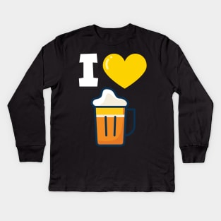 I love beer Kids Long Sleeve T-Shirt